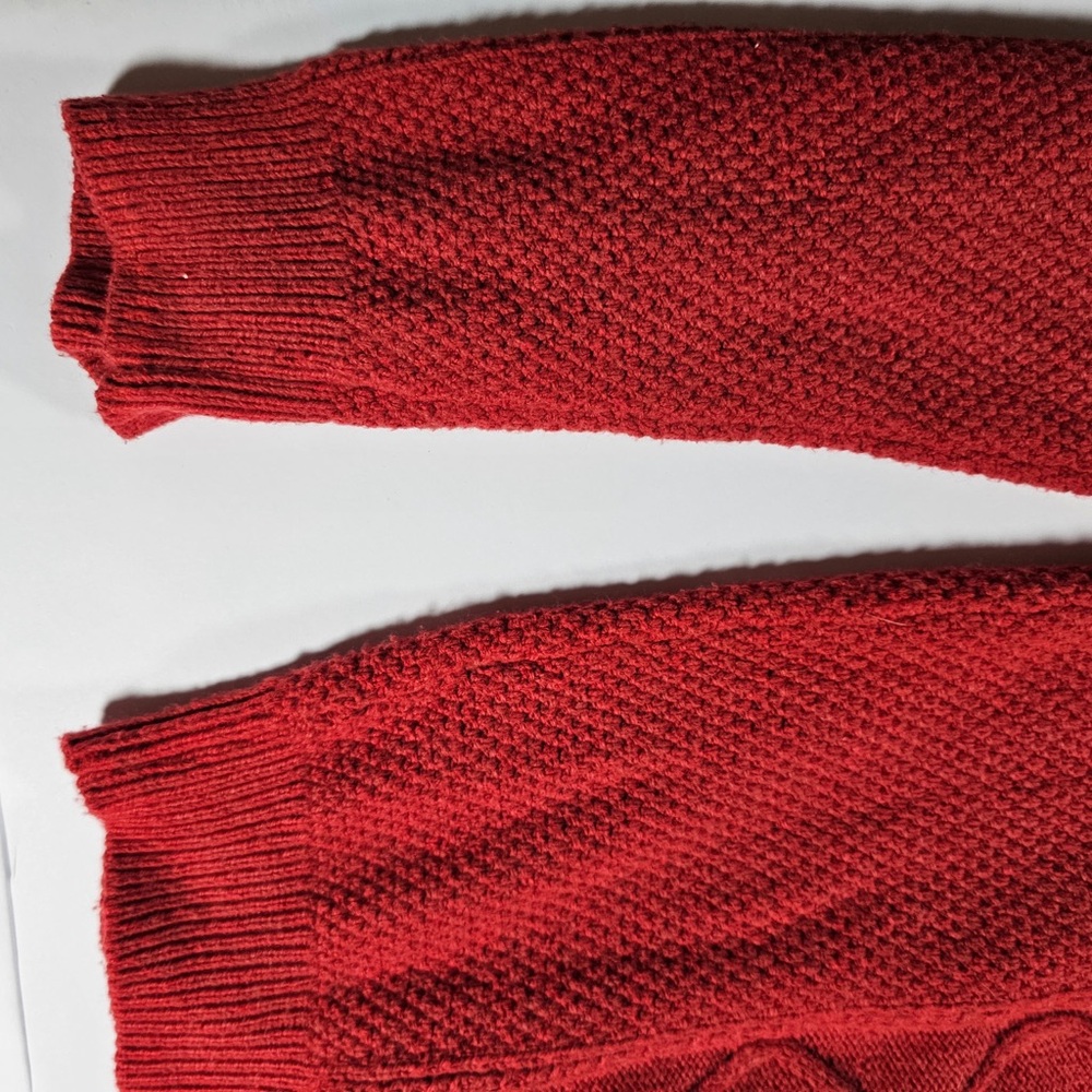 Buffalo David Bitton Red Cable Knit Crewneck Sweater‎ - Men's XXL - Picture 9 of 9